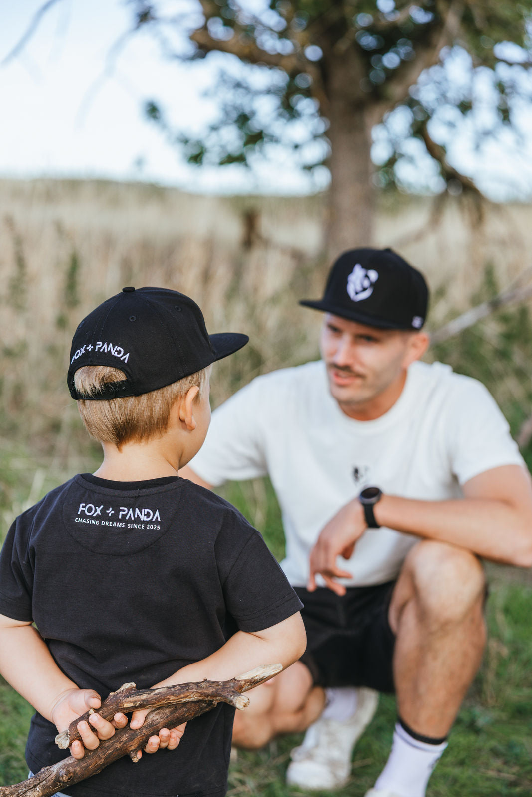 Bundle Fox+Panda Snapback Cap (Adults+Kids)